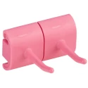 Vikan Mop Holder Polypropylene Pink Hygienic Wall Bracket Double Hook Module 10141