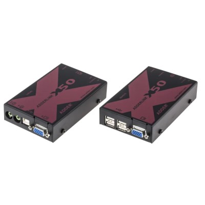 Adder 1 Port VGA over Catx 3.5 mm Stereo Extender Pair 50m, 1920 x 1200 Pixel Maximum Resolution X50-UK