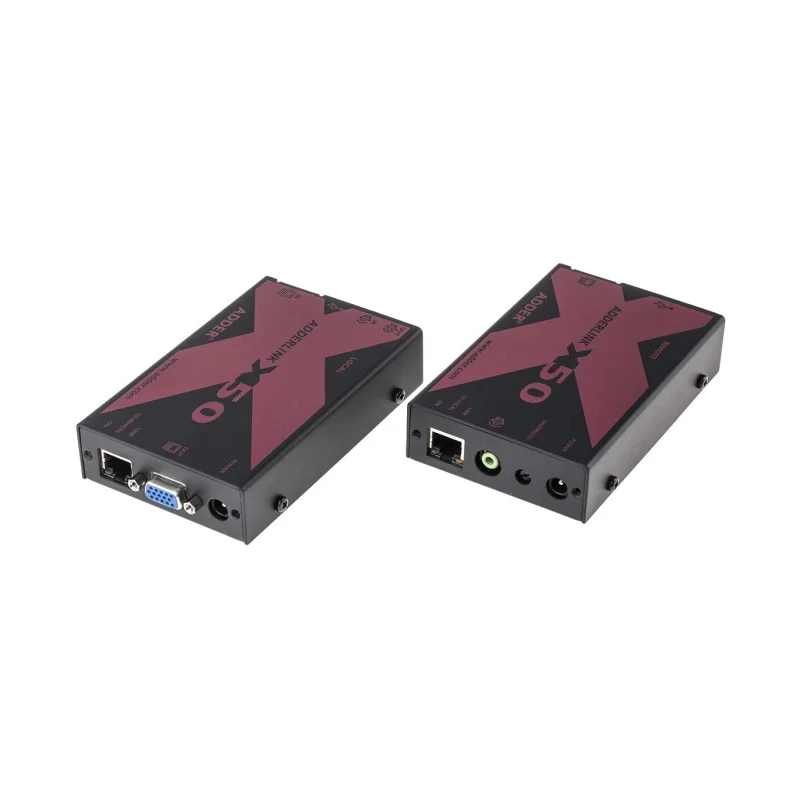 Adder 1 Port VGA over Catx 3.5 mm Stereo Extender Pair 50m, 1920 x 1200 Pixel Maximum Resolution X50-UK
