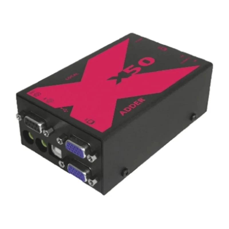 Adder 1 Port VGA over CATx 3.5 mm Stereo Extender Pair 50 m with 1920 x 1200 Pixel Maximum Resolution X50-MS2-UK