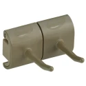 Vikan Mop Holder Hygienic Wall Bracket Double Hook Polypropylene Brown 101466