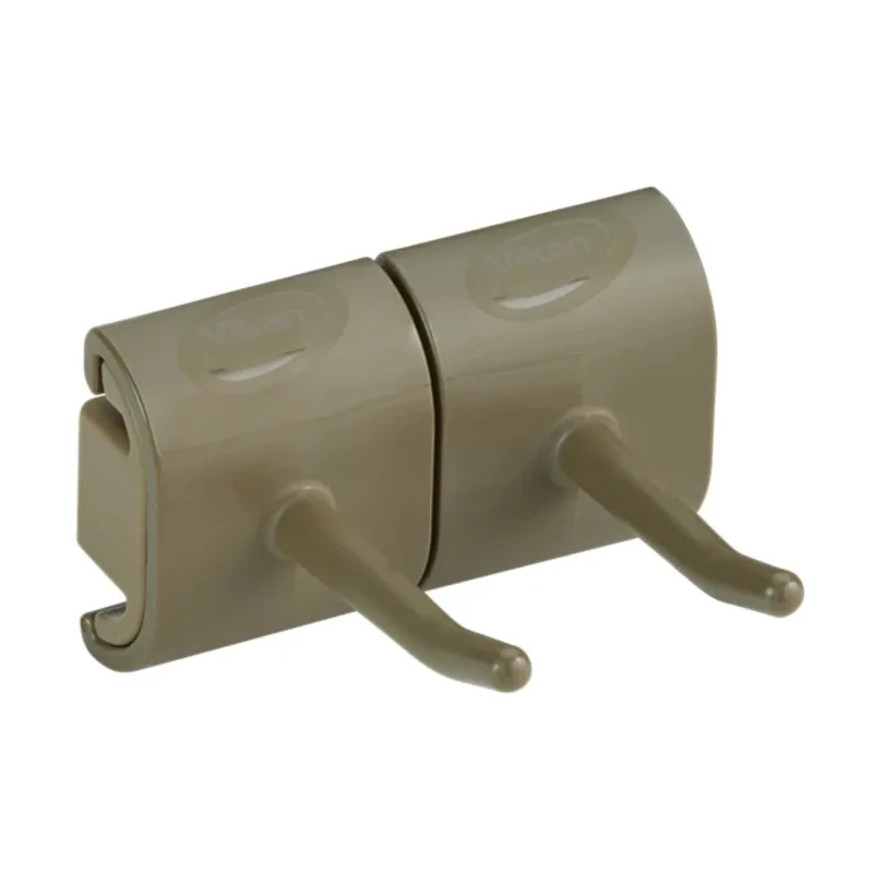 Vikan Mop Holder Hygienic Wall Bracket Double Hook Polypropylene Brown 101466