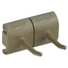 Vikan Mop Holder Hygienic Wall Bracket Double Hook Polypropylene Brown 101466