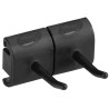 Vikan Mop Holder Black Polypropylene Hygienic Wall Bracket Double Hook 10149