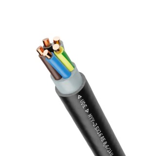 Lapp NYY-J 5 Core Black Polyvinyl Chloride Power Cable 50 m 50 °C 15500833