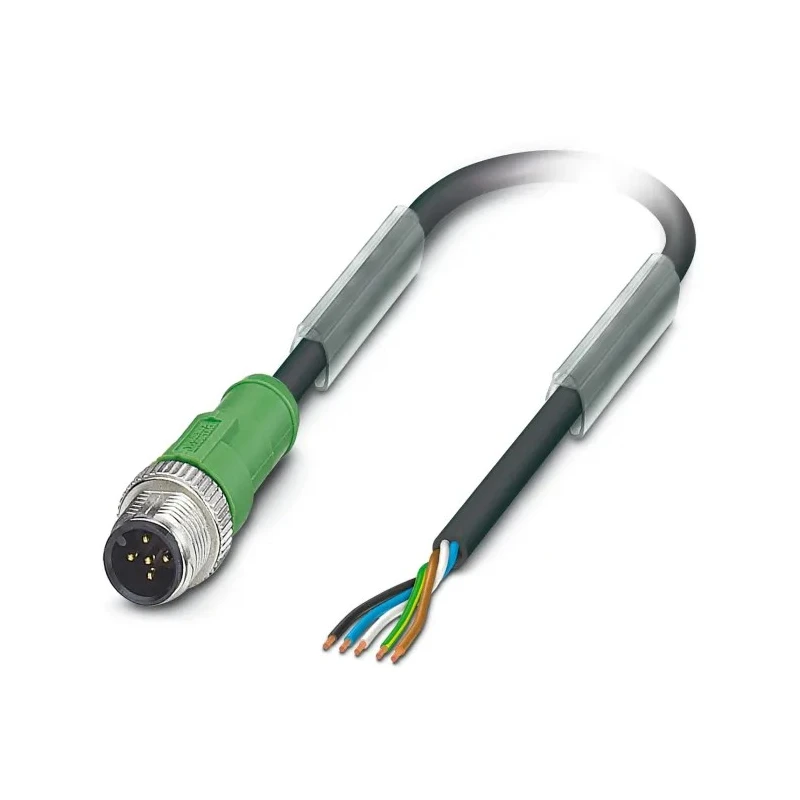 Phoenix Contact Sensor Actuator Cable Male 5 Way Straight to Unterminated 5 Way Black Grey Polyurethane Jacket 3m 1669770