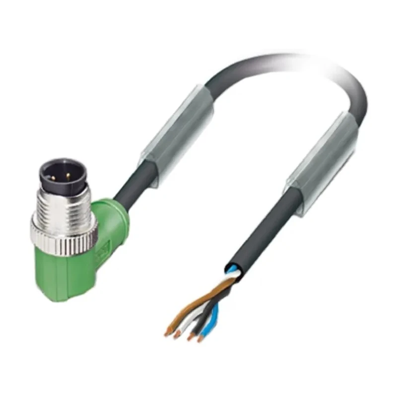 Phoenix Contact Sensor Actuator Cable Male 4 Way Right Angle to 4 Way Unterminated, Polyurethane Jacket, 3m Length 1668179