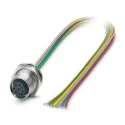 Phoenix Contact Female 8-way M12 to 8-way Unterminated Sensor Actuator Cable, 500mm, Thermoplastic Elastomer Jacket 1419690