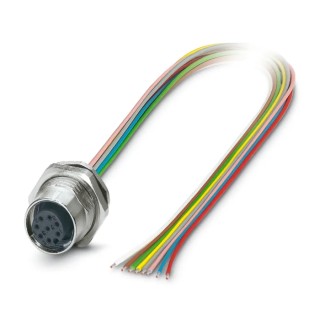 Phoenix Contact Female 8-way M12 to 8-way Unterminated Sensor Actuator Cable, 500mm, Thermoplastic Elastomer Jacket 1419690