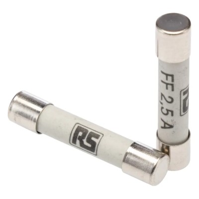 RS PRO 2.5A FF Ultra Rapid Ceramic Cartridge Fuse, 6.3 x 32 mm, 500V AC 721-1575