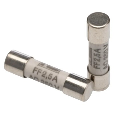 RS PRO 2.5A FF Ceramic Cartridge Fuse 5 x 20 mm 250V AC Fast Acting 721-1594