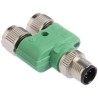 Phoenix Contact Straight Circular Connector Adapter, 5 M12 Male to 5 M12 Female, 4A, 60V, IP65/IP68/IP69K, Nickel 1546068
