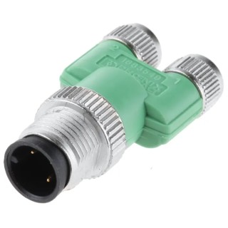 Phoenix Contact Circular Connector Adapter Straight 3-Pole M12 to 6-Pole M8 Female 60V 4A 1683549