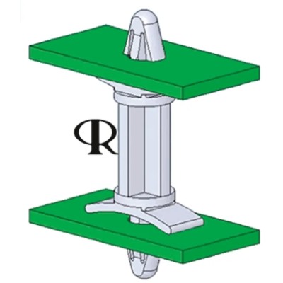 Essentra 4.8 mm High Nylon PCB Support Pillar for 3.18 mm PCB Hole DLCBS-3-01
