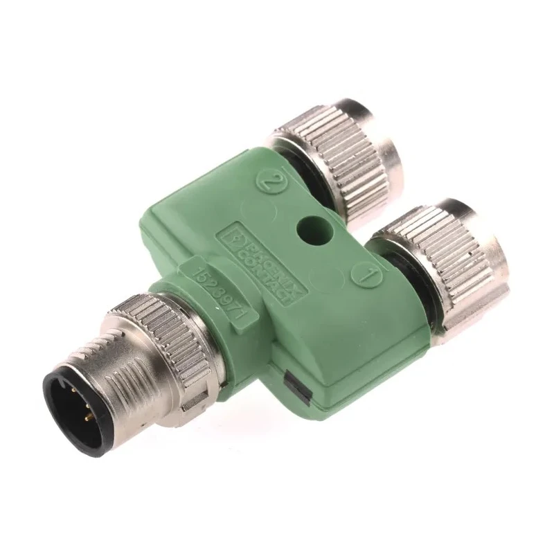 Phoenix Contact Circular Connector Adapter, Straight Orientation, 5 M12 Male to 2 M12 Female, 4A Current, 60V 1523971