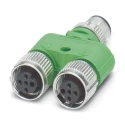 Phoenix Contact Circular Connector Adapter, Straight Orientation, 5 M12 Male to 2 M12 Female, 4A Current, 60V 1523971
