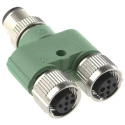 Phoenix Contact Circular Connector Adapter, Straight Orientation, 5 M12 Male to 2 M12 Female, 4A Current, 60V 1523971