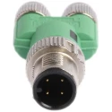 Phoenix Contact Straight Circular Connector Adapter 4A 60V M12 Male to 2x M8 Female SAC-3P-Y/2XM8FS SCO 1523984