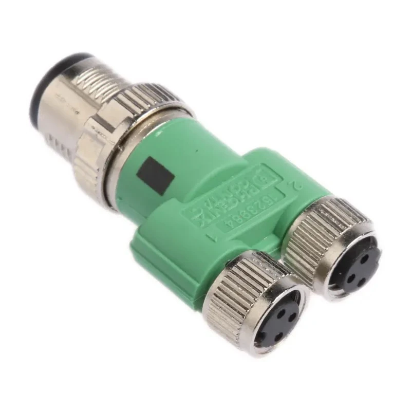 Phoenix Contact Straight Circular Connector Adapter 4A 60V M12 Male to 2x M8 Female SAC-3P-Y/2XM8FS SCO 1523984