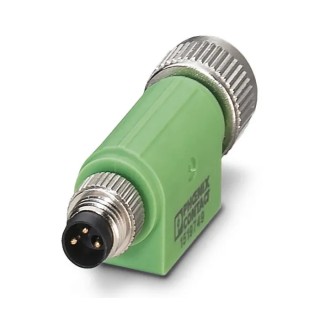 Phoenix Contact Straight Circular Connector Adapter 3 M8 Male 3 M12 Female 60V 4A SAC-1519749