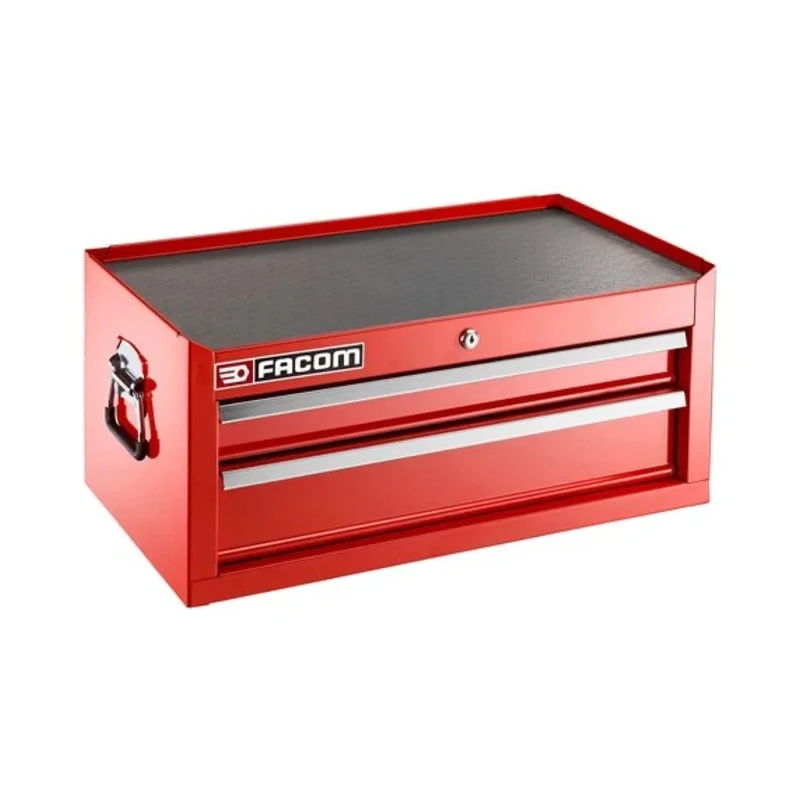Facom 2 Drawer Metal Tool Chest with Aluminium Handles Centralized Lock System 670mm x 345mm x 293mm BT.C2TA