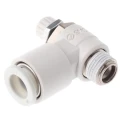 SMC AS Series Threaded R Inlet Connection Type Speed Controller Brass Electroless Nickel Plated 1 Mpa AS2201F-01-08S