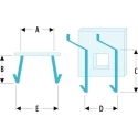 Facom Screw Hook Fixing Method Screw Length 55mm Width 100mm Height 100mm CKS.77A