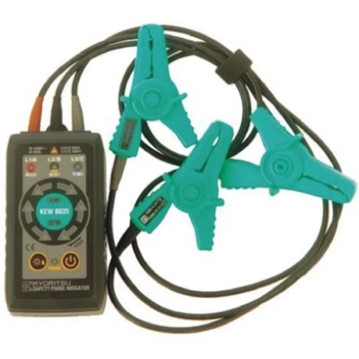 Kyoritsu Phase Rotation Tester 45 Hz to 66 Hz Frequency, 70V to 1000V AC Voltage, Battery Powered KEW8035