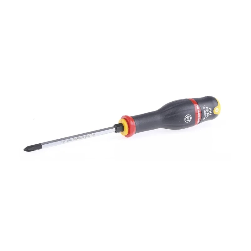 Facom Standard Philips Screwdriver PH1 Tip, 100 mm Blade, Polyamide Handle, Steel Blade ATWPH1X100CK
