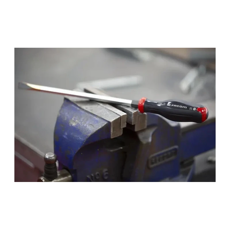 Facom Slotted Screwdriver, 250 mm Blade Length, 375 mm Overall Length, Insulated Polyamide Handle, Steel Blade ATWH14X250CK