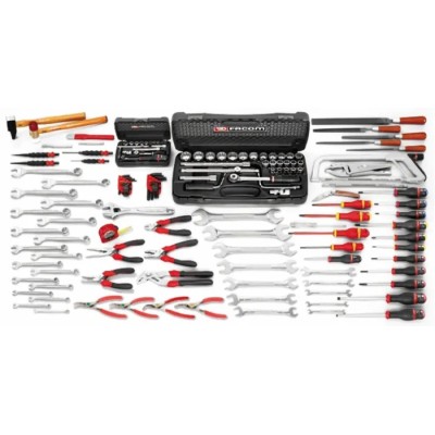 Facom 165 Piece Mechanical Tool Kit Multi-Tool Set with Wrench, Screwdriver, Sockets CM.130APF