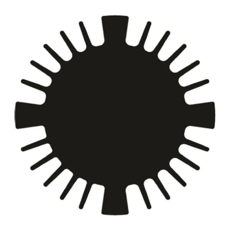 Fischer Elektronik Heatsink, Universal Round Alu Heat Sink for LED, Black Anodised Finish, 25 mm Length x 25 mm SK 570/25 SA
