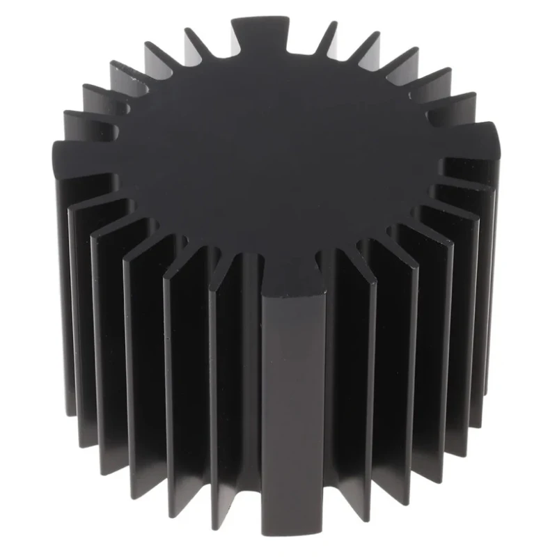 Fischer Elektronik Heatsink Universal Round Aluminum Black Anodised 50 mm x 50 mm Diameter 70 mm Thermal SK 570/50 SA