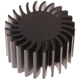 Fischer Elektronik Heatsink Universal Round Aluminum Black Anodised 1.3°C/W 50 mm x 50 mm SK 572/50 SA