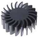 Fischer Elektronik Heatsink Universal Round Aluminium Black Anodised 2.6°C/W 25 mm x 25 mm SK 571/25 SA