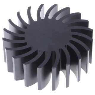 Fischer Elektronik Heatsink Universal Round Aluminium Black Anodised 2.6°C/W 25 mm x 25 mm SK 571/25 SA