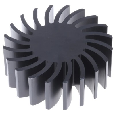 Fischer Elektronik Heatsink Universal Round Aluminium Black Anodised 2.6°C/W 25 mm x 25 mm SK 571/25 SA