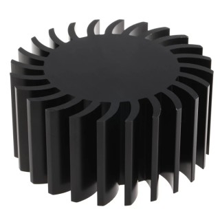 Fischer Elektronik Heatsink Universal Round Aluminium Black Anodised 1°C/W 50 mm x 50 mm SK 584/50 SA