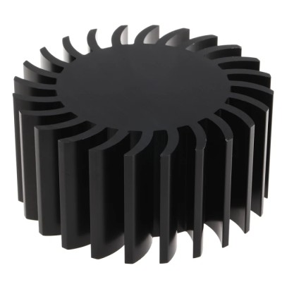 Fischer Elektronik Heatsink Universal Round Aluminium Black Anodised 1°C/W 50 mm x 50 mm SK 584/50 SA