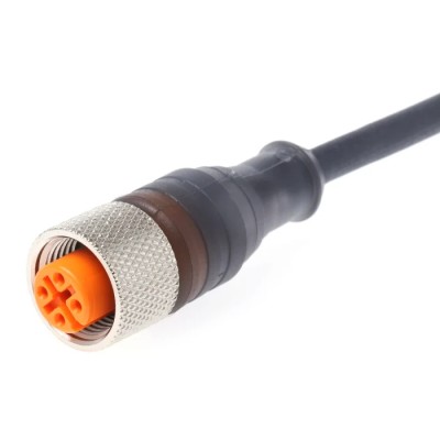 Lumberg Automation Female 4 Way M12 to Unterminated Free End Sensor Actuator Cable 2 m 11355 RKT 4-225/2 M
