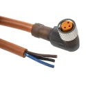 Lumberg Automation Sensor Actuator Cable Female 3 Way Right Angle to Free End 2m 63V RKMWV Series 11324 RKMWV 3-06/2 M