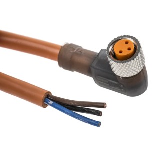 Lumberg Automation Sensor Actuator Cable Female 3 Way Right Angle to Free End 2m 63V RKMWV Series 11324 RKMWV 3-06/2 M