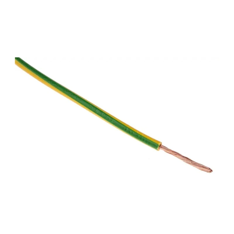 Lapp Green, Yellow 1 mm² Polyvinyl Chloride Hook Up Wire 32/32 Strands, 300/500 V, 100 m Reel, 4510003