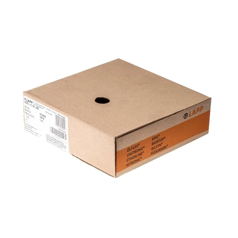 Lapp H05V-K Series White 1 mm² Hook Up Wire, 32/32 Strands, 100 m Length, Polyvinyl Chloride Jacket, 300/500V, Flame 4510053