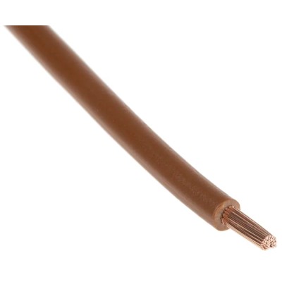 Lapp H07V-K Series Brown 2.5 mm² Hook Up Wire, Single Core, 50x30 AWG Strands, 3.7 mm OD, 450/750 V, 70°C Max, 100 m 4520032