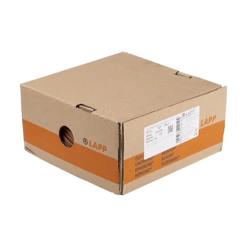 Lapp H07V-K Series Brown 2.5 mm² Hook Up Wire, Single Core, 50x30 AWG Strands, 3.7 mm OD, 450/750 V, 70°C Max, 100 m 4520032