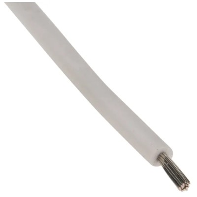 Lapp OLFLEX HEAT 180 SiF Series White 0.5 mm² Hook Up Wire, 19 x 0.25 mm Strands, 100 m Length, Silicone Rubber, Rated 48105