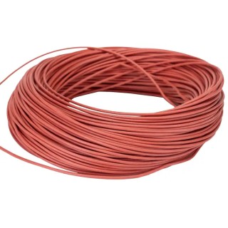 Lapp OLFLEX HEAT 180 SiF Series Red 0.5 mm² Hook Up Wire, 19 x 0.25 mm Strands, 100 m Length, Silicone Rubber 48104