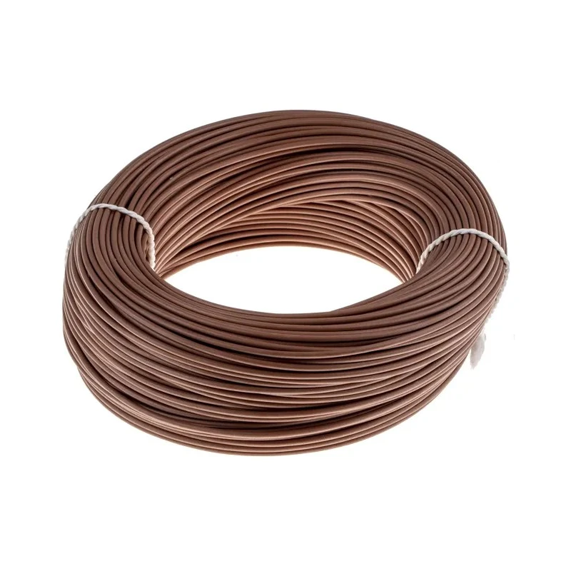 Lapp OLFLEX HEAT 180 SiF Series Brown 0.75 mm² Hook Up Wire, 19 x 0.25 mm Strands, 100 m Length, Silicone Rubber 49003