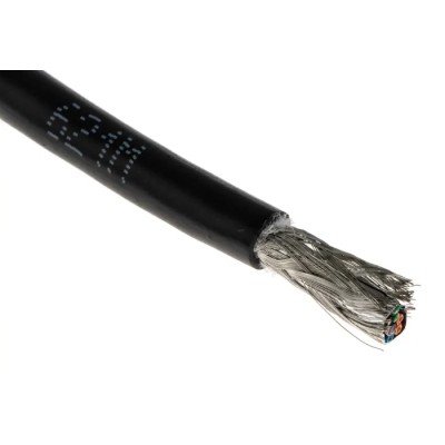 Belden Cat5e Screened Shielded Ethernet Cable 305 m Length Polyurethane Jacket Black 74003PU